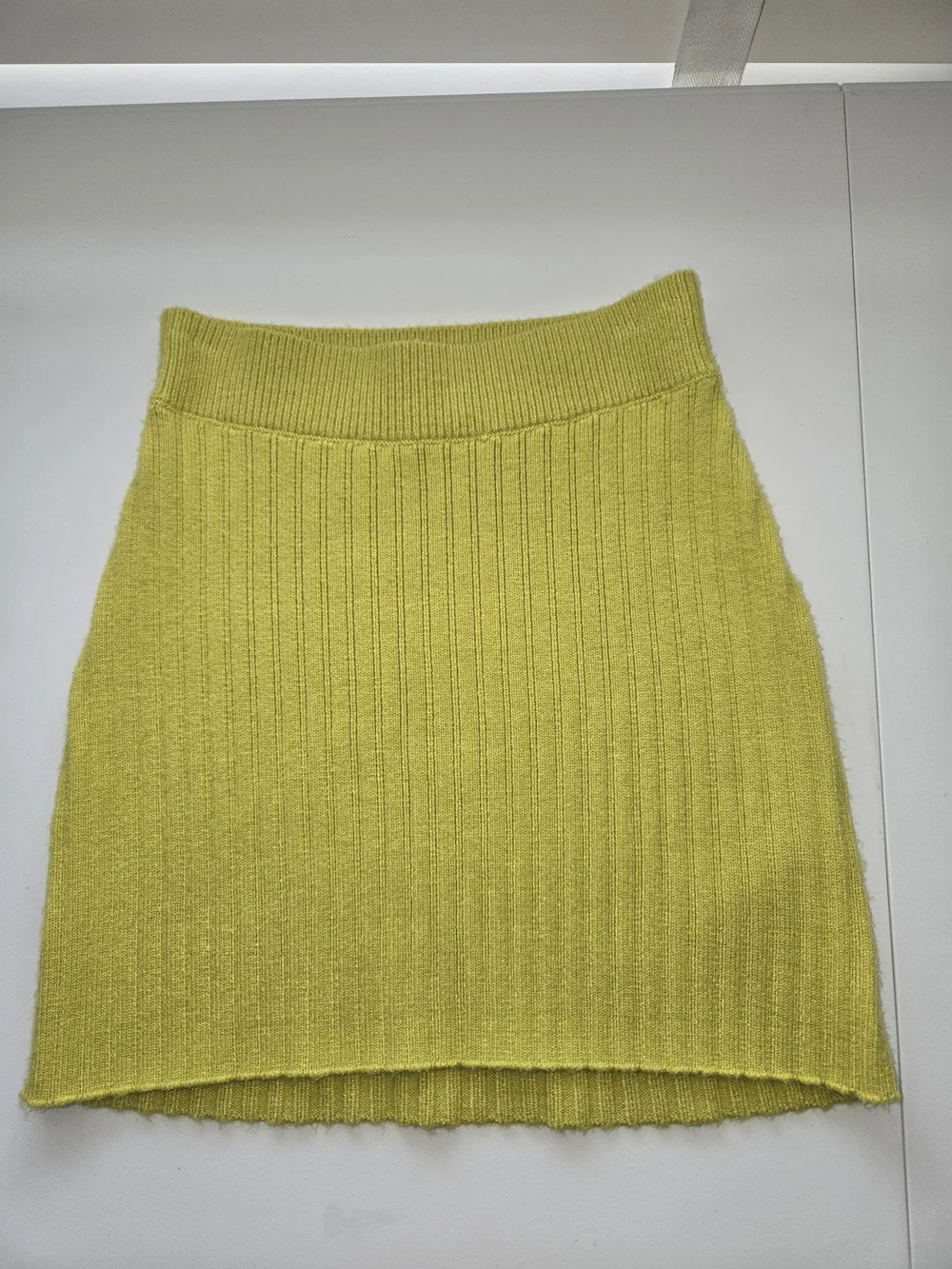 NWT Free People Eliza Mini Skirt Sweater Set Chartreuse New With Tags XS